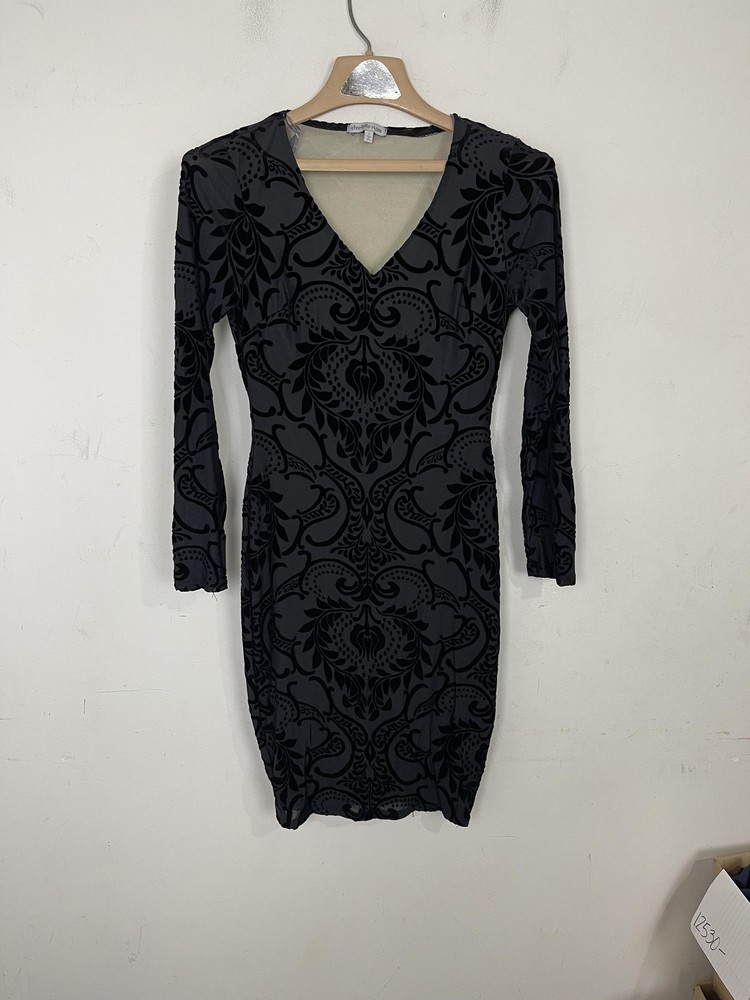 Charlotte Russe Dress Womens Small Velvet Burnout Witchy Goth Emo Whimsigoth