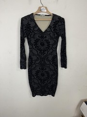 Charlotte Russe Dress Womens Small Velvet Burnout Witchy Goth Emo Whimsigoth