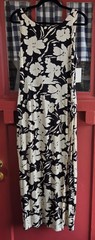 Z Supply Women&rsquo;s Black Cream Floral Print Sleeveless Strap Midi Dress Size M NWT