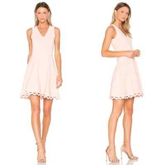 John + Jenn Madelyn Peach Melba Sleeveless Cut Out Hem Mini Dress Size Small