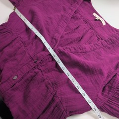 Xirena Cotton Gauze Button Front Tiered Kendall Midi Dress Plum Purple Small