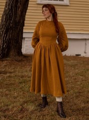 Little Women Atelier Linen Jo &rsquo;23 Mustard Yellow Dress S