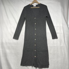 Everly Sweater Dress Womens Small Button Front Long Sleeve Rib Knit Pockets USA