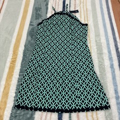 Crown & Ivy Dress Womens 6 Blue Green Office Work Casual Date Cayo Coco NWT 1260