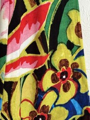 Soft Surroundings Stretchy Floral Tropical Magnolia Art to Wear Midi Dress Sz M