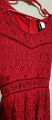 Divided by H&M Women&rsquo;s Red Lace Crochet Short Summer Dress – Size 4