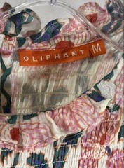 Oliphant Floral Print Smocked Flutter Sleeve Cotton Mini Dress
