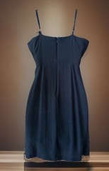 NINE WEST Black Spaghetti Strap Side-Tie Faux Wrap Mini Dress Size Small