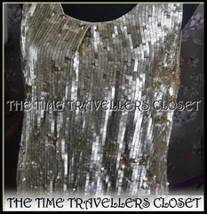 BNWT £235 BIBA Gold Sequin Embellished Rose Embroidered Midi Shift Dress UK12 40