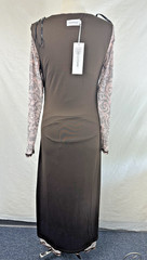 NWT Minkpink Floral Mesh Side Ruching Midi Dress L
