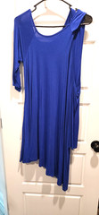 Pretty One Side Cold Shoulder, Long Side Hang, Casual Blue Dress XL – NWTs