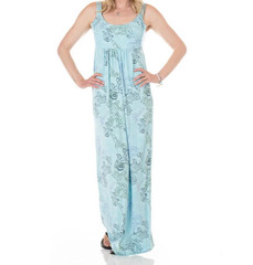 Fresh Produce medium swimming blue waverley swirl Malibu maxi dress $102 nwt m