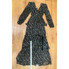 ASTR The Label Anora Floral Tiered Long Sleeve Maxi Dress M