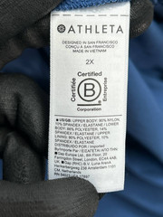 Athleta Dress Womens 2x Blue Blouson Midi *