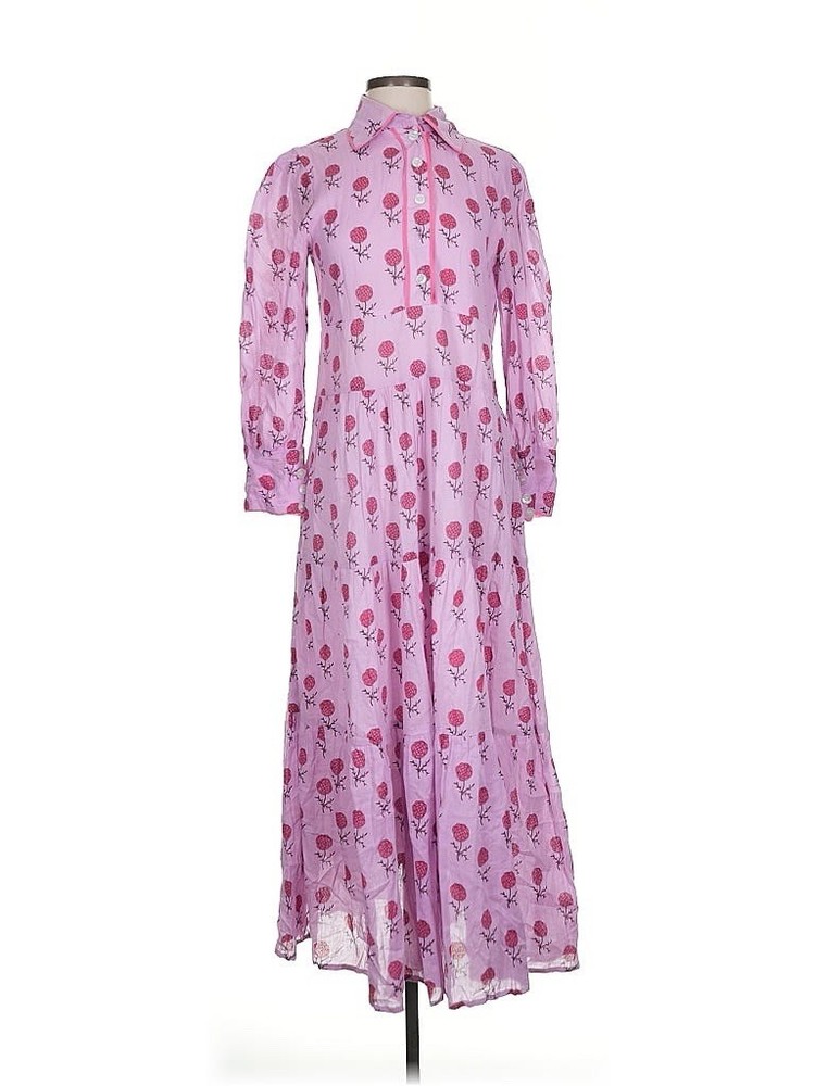 Hamptons House Tanner Pink Block Print Maxi dress S