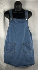 Hayden LA Women’s Blue Small Denim Pinafore Dress Two Button Adjustable Strap