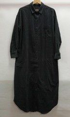 MAISON DE R cotton long shirt dress gray black Used