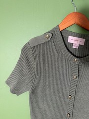 French Connection Button-Front Sweater Dress NWT Women size M Olive/Green