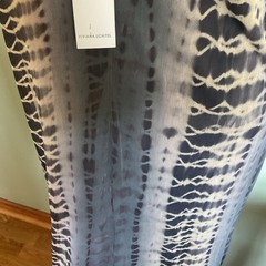 NWT Viviana Uchitel Hand-Dyed Silk Ombre Dress style 8422D Moon Forest M /L