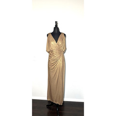 Tadashi Shoji Collection gold gown Formal Dress Size S