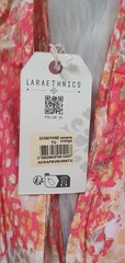 Laraethnics Séraphine Savane Orange with gold Long dress size TU