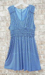 Daisy Fuentes Women&rsquo;s Size XL Summer Stretchy Sleeveless Dress Blue & Black