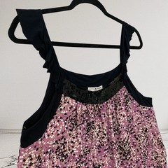 Kensie Womens Geo Print Sequined Ruffle Sleeve Dress Size Large Summer Chic $99