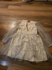 Double Crazy Pastel Rainbow Dress Size M BROKEN ZIPPER