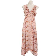 Jaase maxi dress S floral strappy open back Boho Cottagecore Western Country