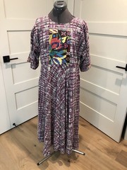 Vintage Colorful Embroidered ￼Guatemala Handcrafted Ritual Celebration Dress