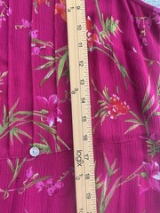 Vintage Stonebridge Maxi Sundress Large Fuchsia Floral Buttons Slit 100% Rayon