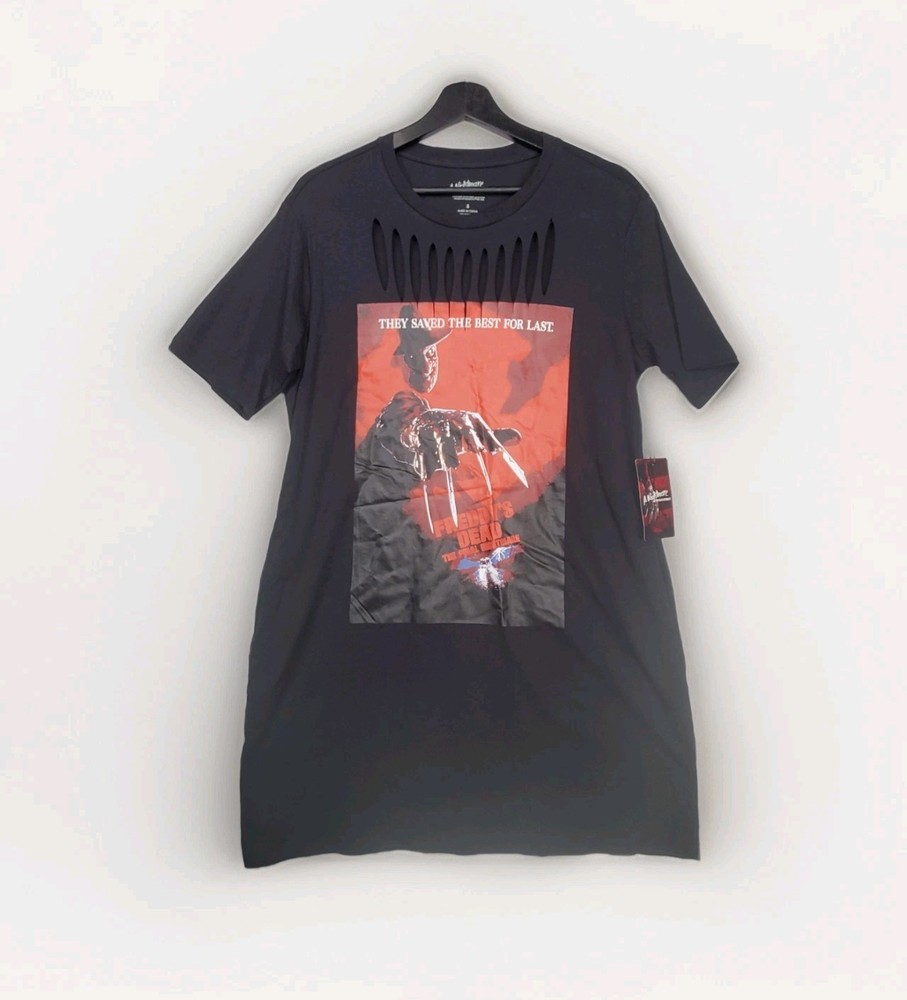 NWT Hot Topic Nightmare On Elm Street Shirt Dress Freddy Krueger Oversized Small