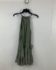 NWT Miou Muse Women&rsquo;s Sage Green Halter Neck Dress Size Small
