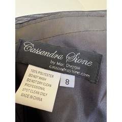 Cassandra Stone by Mac Duggal Sequin One Shoulder Gown Womens 8 Black