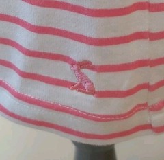 Joules Ladies Size 10 12 Pink White Mix Stripe Floral Riviera Print Dress Sun