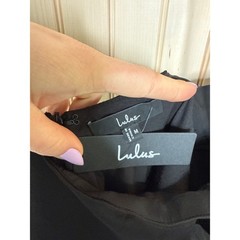 Lulus Beyond Classy Black Satin Halter Midi Dress Party Holiday Wedding Medium