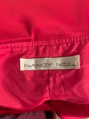 WOMENS LARGE-XLG?? 2 PIECE DARK PINK NANCY NEIL PEARL BUTTON FRONT FORMAL DRESS