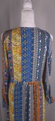Luxxel Dress Womens S Boho Patchwork Maxi Flowy Free Spirit with Slit Sleeves