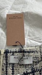 M.M. LAFLEUR ETSUKO CUBIST JACQUARD IVORY GALAXY BLUE DRESS SIZE 14