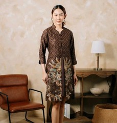 ADYATMA Artha Batik BROWN DRESS Cotton Woman