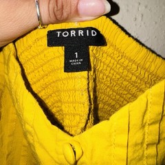 Torrid Yellow Smocked Button Front Midi Sundress Crochet Trim Spaghetti Strap