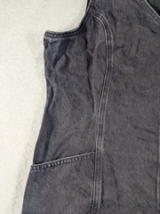 Levi&rsquo;s Black Denim 100% Cotton V-Neck Button Front Pocket Knee Dress XL