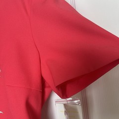 Periwinkle Coral Red Embroidered Midi Dress Women’s Size 12 Short Sleeve Floral