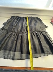 NWT DIVIDED By H&M Black Solid Sheer Dress Sz Large Lined Tiered ￼￼