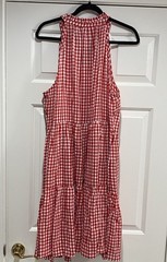 Belle Isle By Torrid Red/White Gingham Cotton Dress, Size 3/3X NWT ($79)