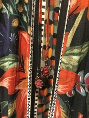Farm Rio Anthropologie Maxi Dress Button Front Puff Sleeve Retro Boho Small P
