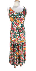 PERUVIAN CONNECTION Dress Size Small Tiered Sleeveless Stretchy Cottagecore
