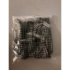 Good Luck Gem Black White Gingham Mini Dress XS Checkered Bodycon Slit Sleeveles