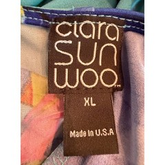 Clara Sunwoo Turquoise Multi Abstract Swing Dress Size XL NWT