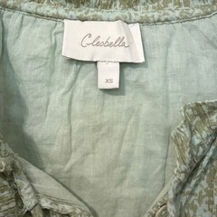 Cleobella 100% Cotton Green Rainforest Brinley Mini Dress Size XS